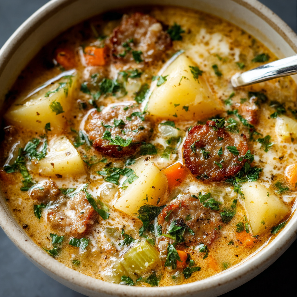 Sopa Italiana de Salchicha y Papa