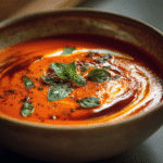 Sopa cremosa de tomates asados