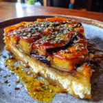 Tarta Tatin de Saganaki con Berenjenas