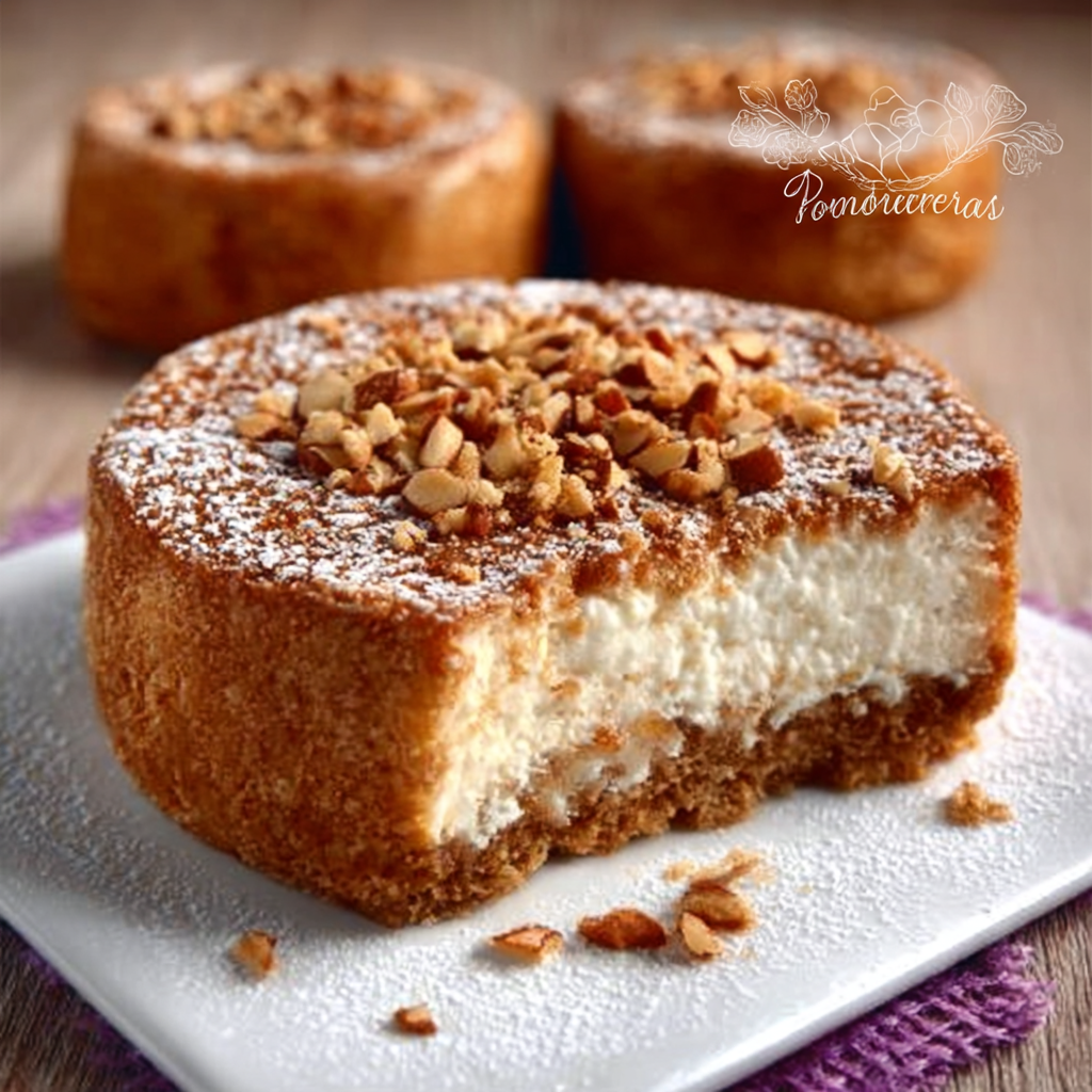 Tarta de Polvorón con Crema de Almendra
