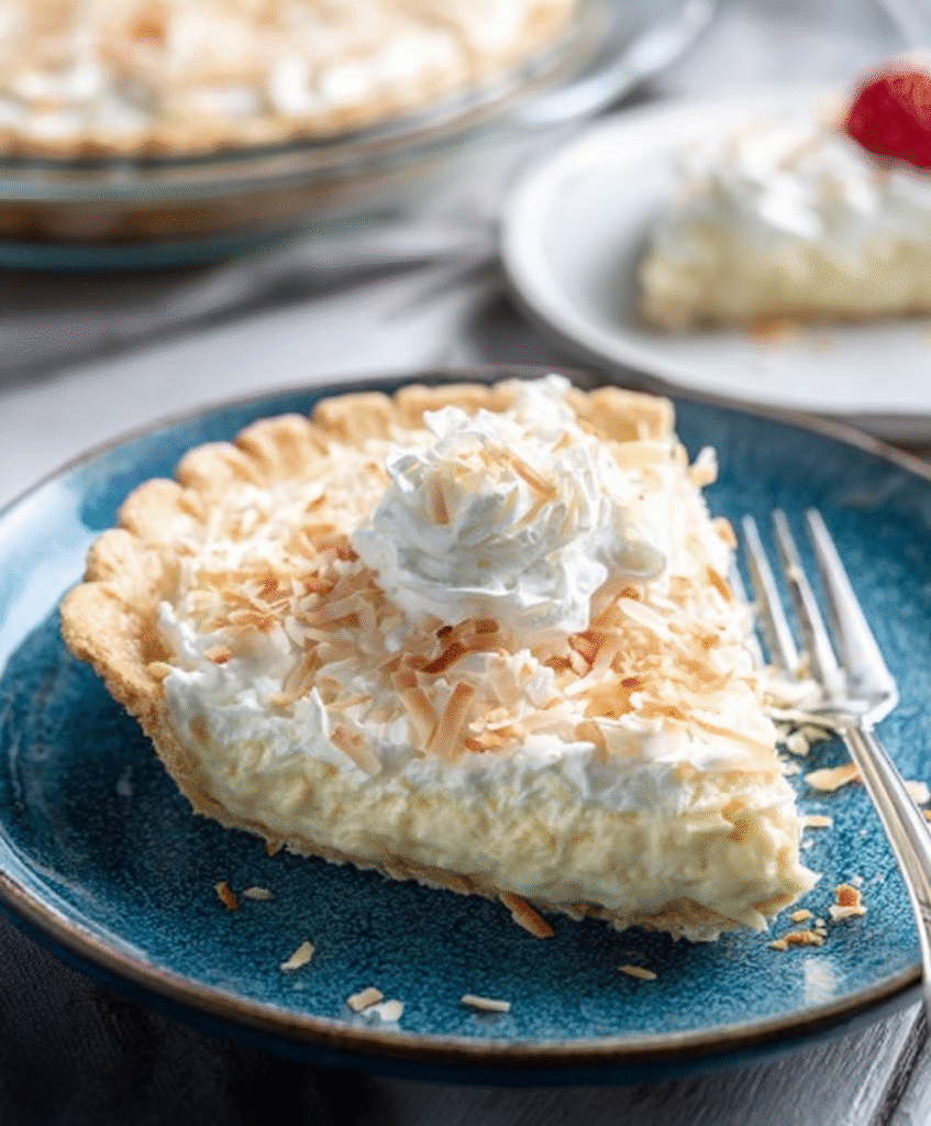 Tarta de crema de coco casera