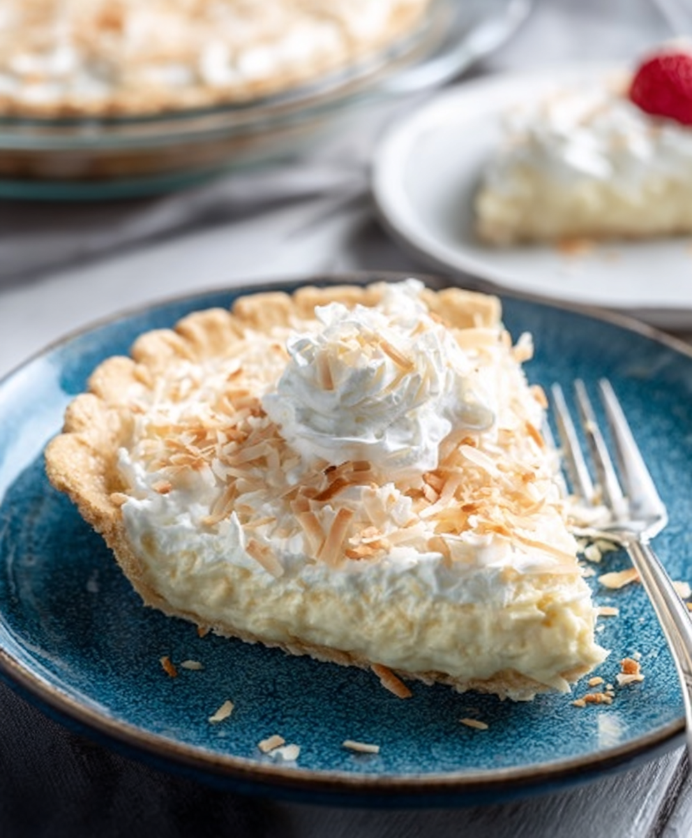 Tarta de crema de coco casera