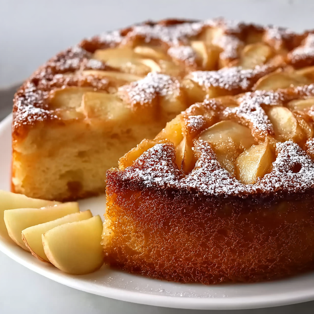 Tarta de manzana esponjosa y rápida