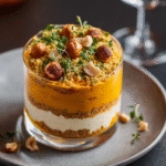 Tiramisu Salado de Potimarrón y Ricotta: Una dulzura crujiente con avellanas