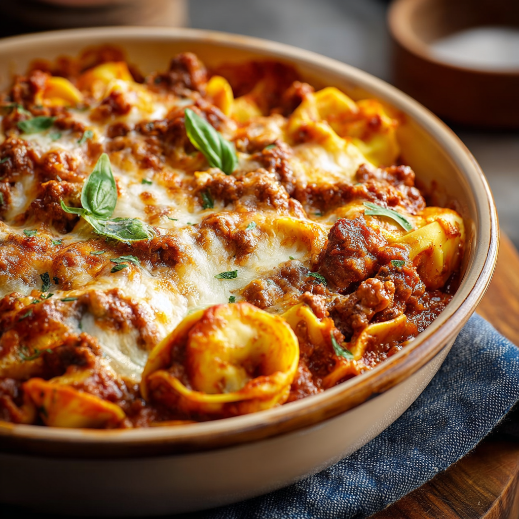 Tortellini al Horno con Carne de Res y Queso