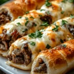 Panecillos de Queso Rellenos de Philly Cheesesteak First Image First Image