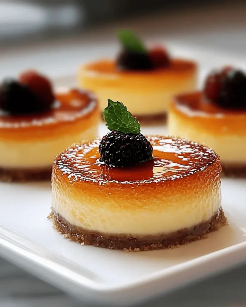 Mini Cheesecakes de Crème Brûlée First Image First Image