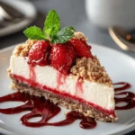 Tarta de Queso de Fresa con Crumble First Image First Image