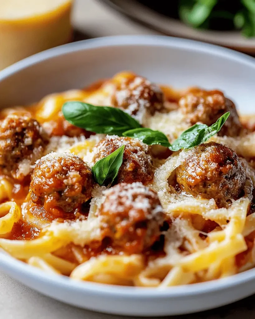 Gratin de Linguine con Albóndigas en Salsa First Image First Image