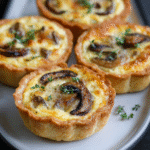 Mini Quiches de Champiñones Bajas en Calorías
