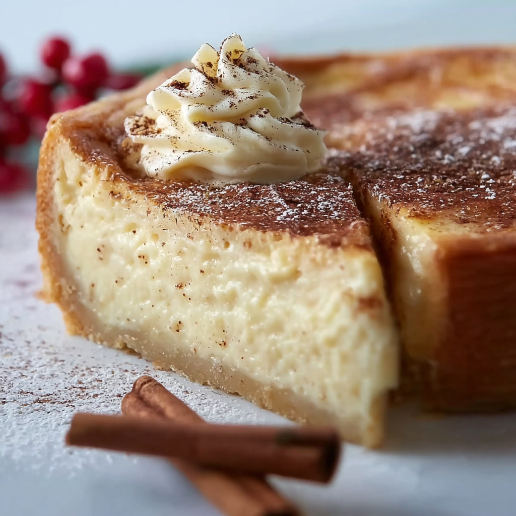 Tarta de crema de canela y vainilla para la Nochebuena