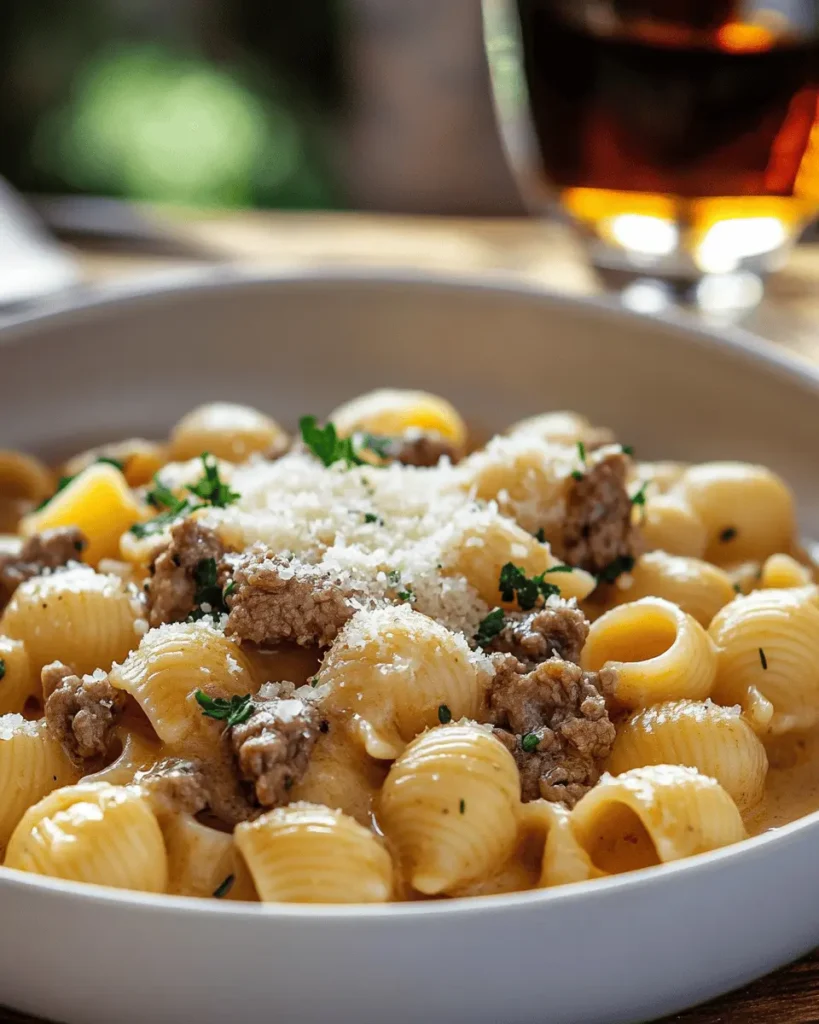 Pasta Cremosa de Carne y Conchas First Image First Image