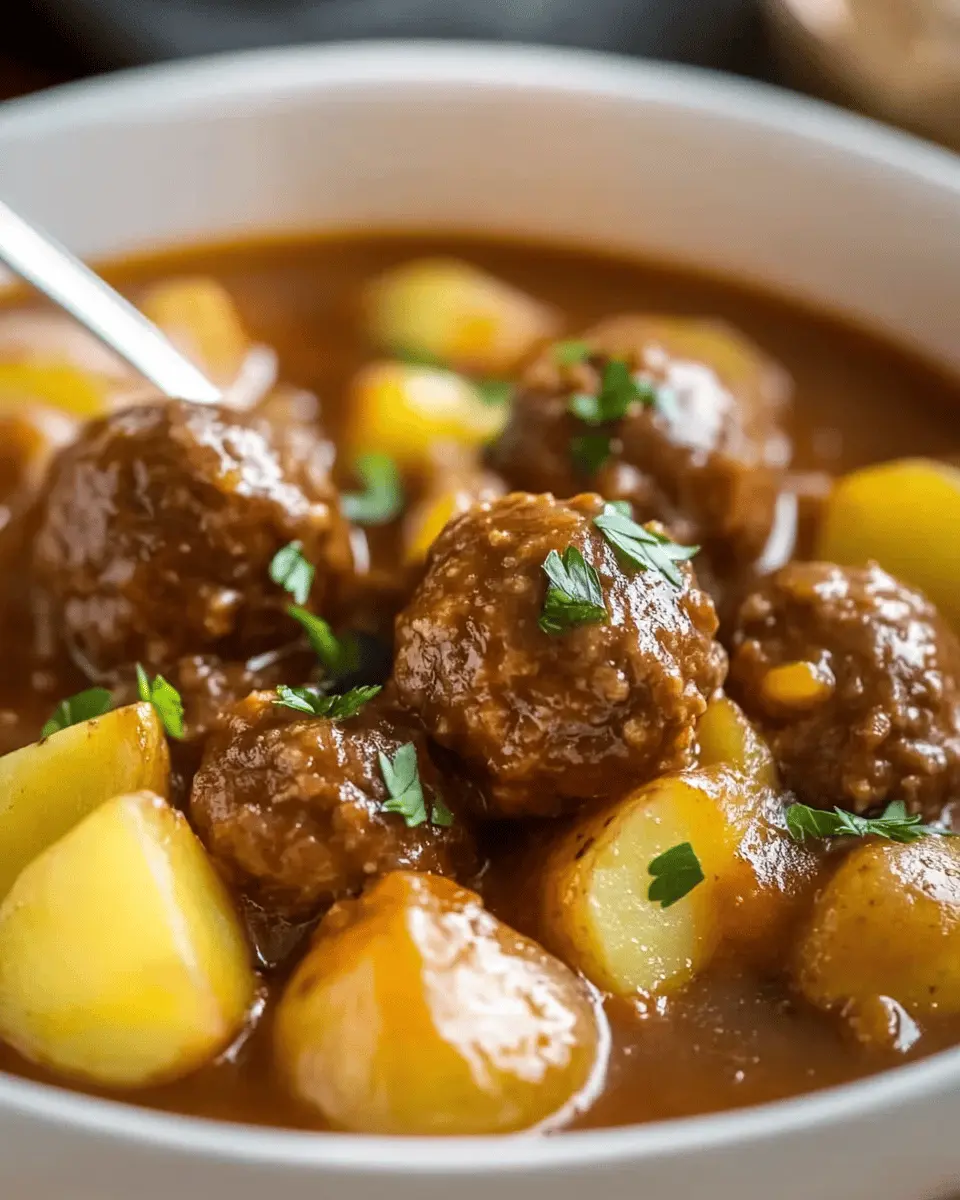 Estofado de Patatas con Albóndigas de Carne First Image First Image