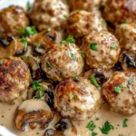 Albóndigas de Pollo Cremosas con Champiñones First Image First Image