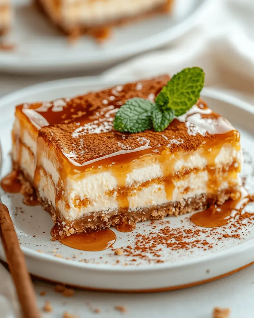 Barritas de Cheesecake Cremoso con Costra de Azúcar y Canela First Image First Image