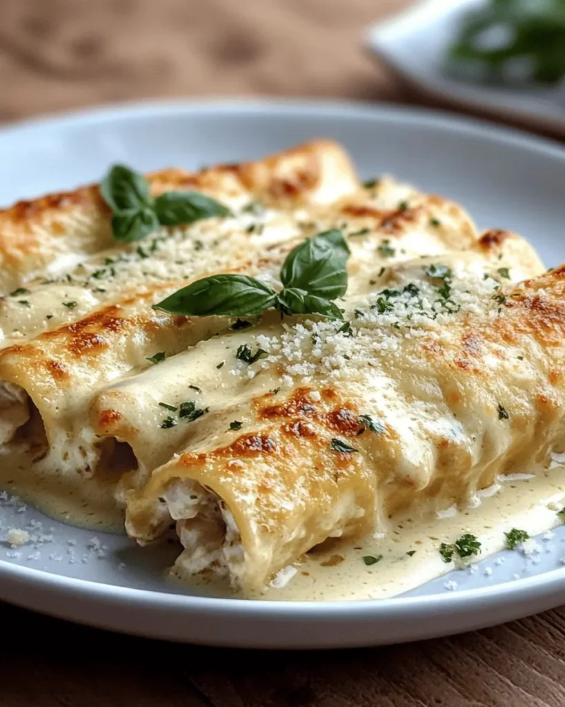 Canelones de Pollo con Salsa Blanca First Image First Image