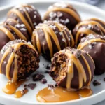 Bolas de Chocolate y Mantequilla de Maní con Salsa de Caramelo First Image First Image
