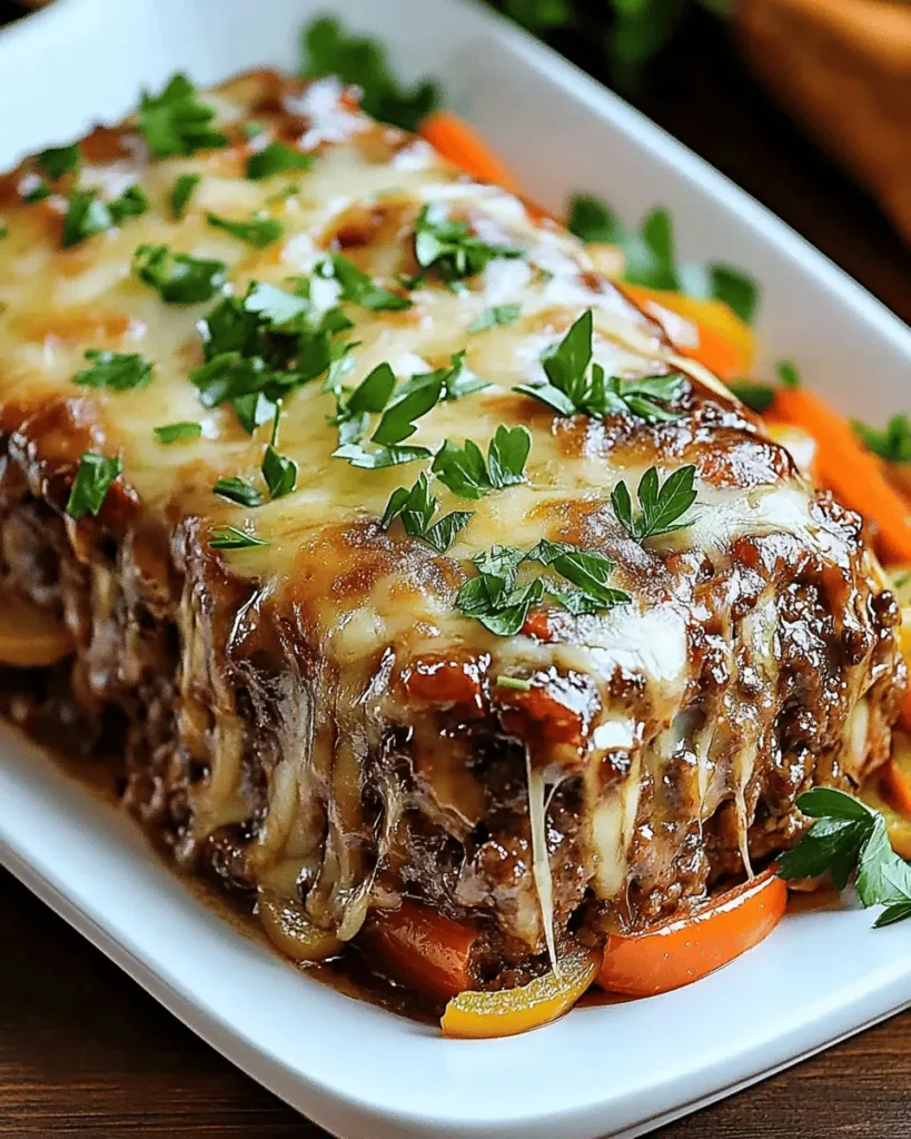 Meatloaf de Cheesesteak Sabroso First Image First Image