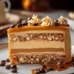 Pastel decadente de caramelo y café First Image First Image