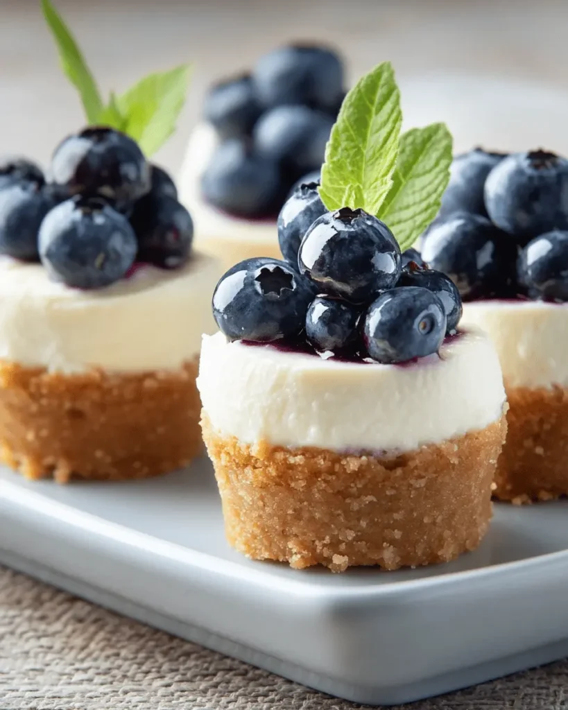 Mini Cheesecakes de Arándanos First Image First Image