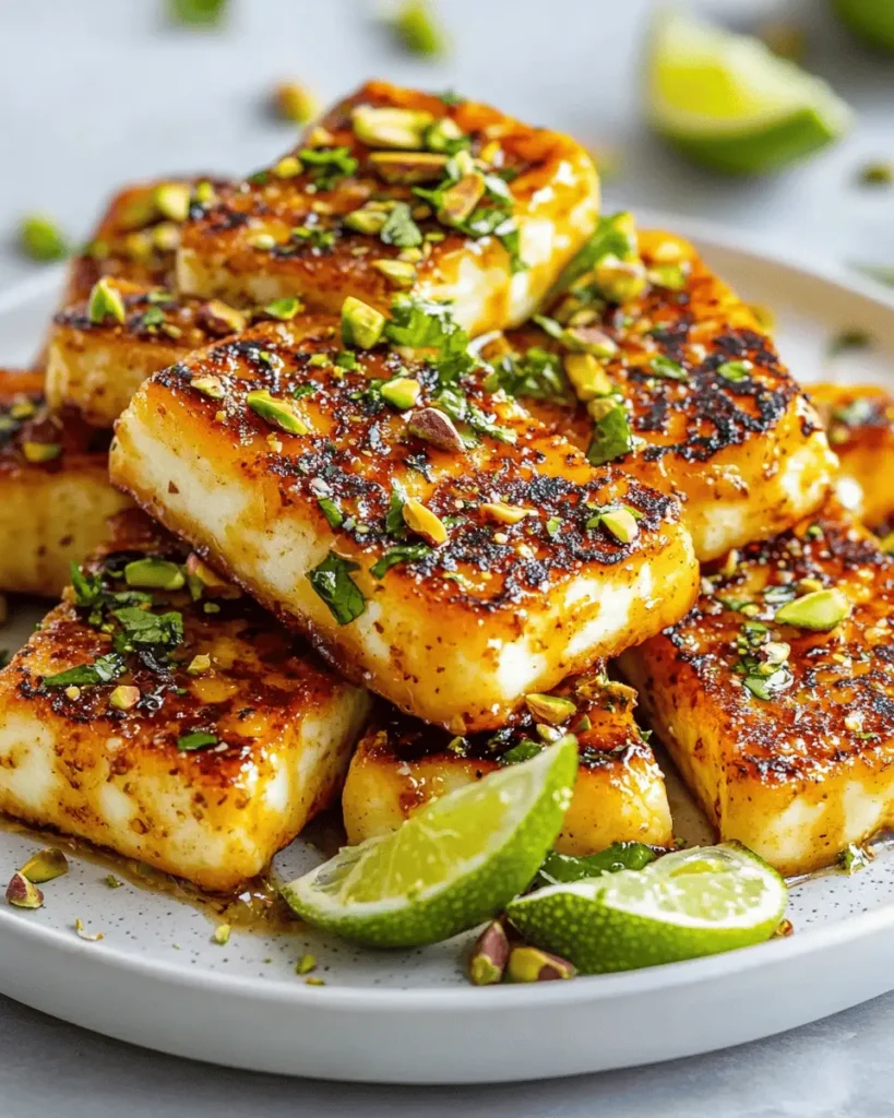 Pistacho y Halloumi con Glaseado de Lima First Image First Image