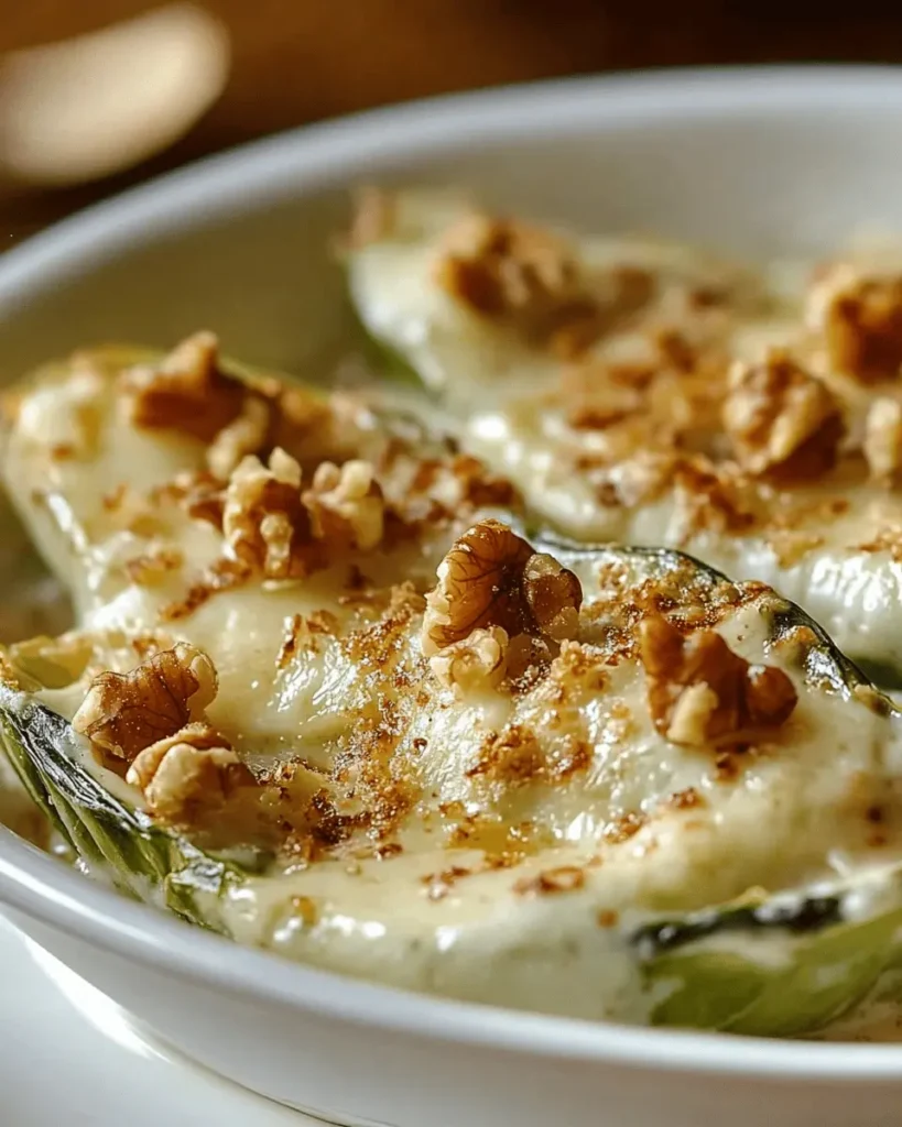 Gratinado de Escarola con Roquefort y Nueces First Image First Image