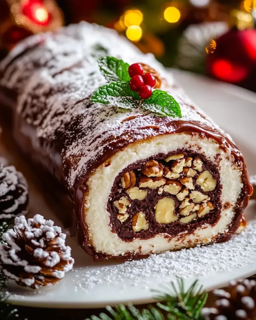 Rollo Navideño de Chocolate y Nuez First Image First Image