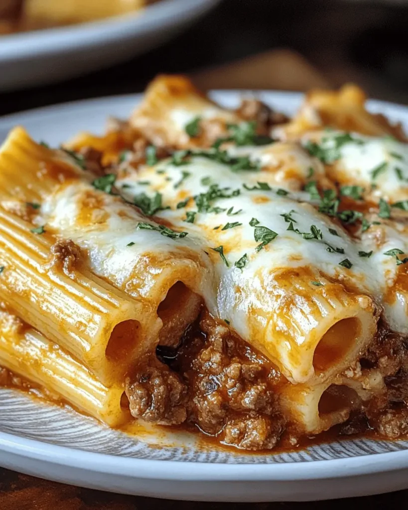 Rigatoni al Horno Relleno de Ragu de Carne y Mozzarella First Image First Image