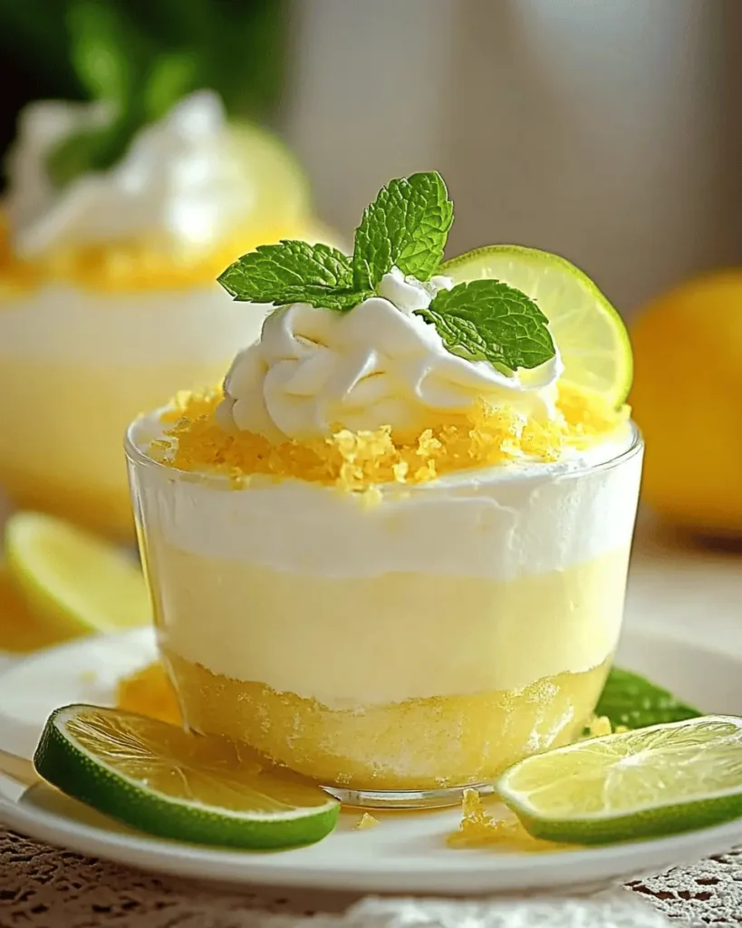 Pastel mousse de limón refrescante First Image First Image