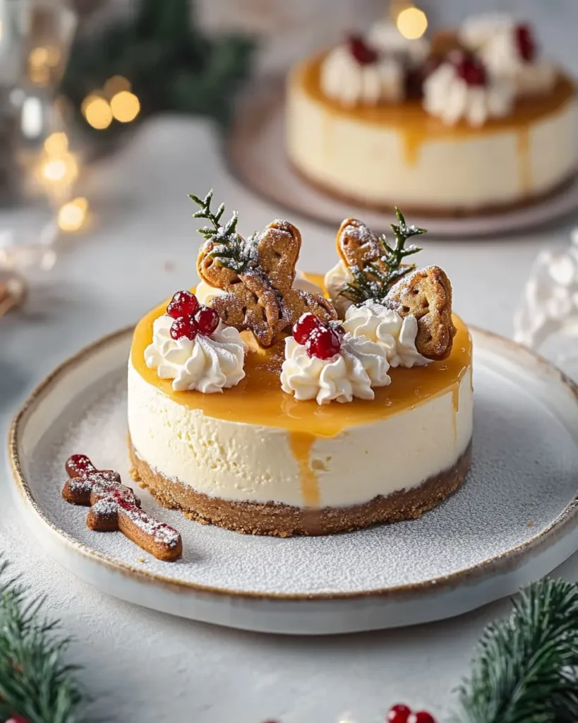 Tarta de Queso de Galletas Navideñas First Image First Image