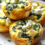 Muffins de Huevo Rápidos y Saludables con Espinacas y Feta First Image First Image