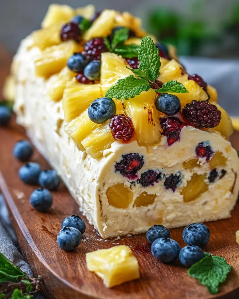 Rollo de Queso Festivo de Piña y Arándano First Image First Image