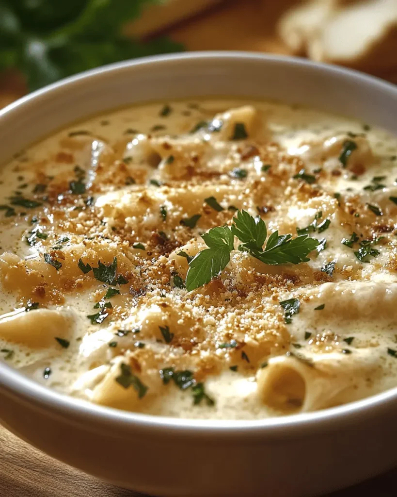 Sopa de Lasaña Alfredo Decadente First Image First Image