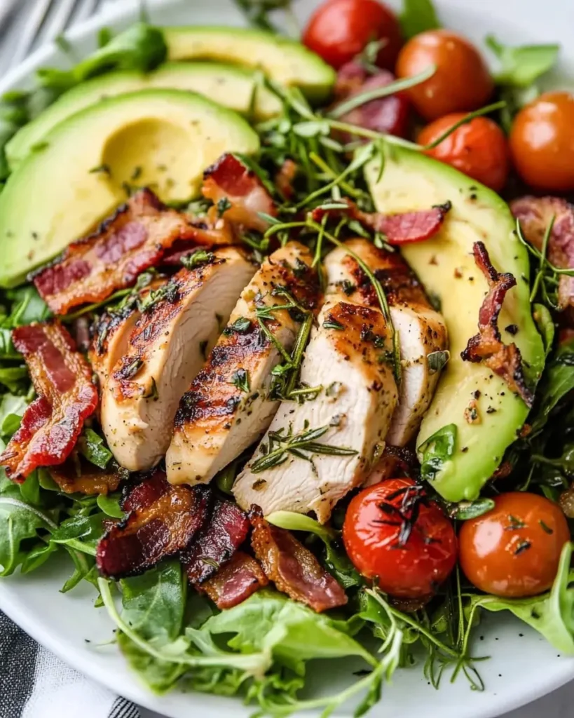Ensalada de Pollo al Romero, Tocino y Aguacate First Image First Image