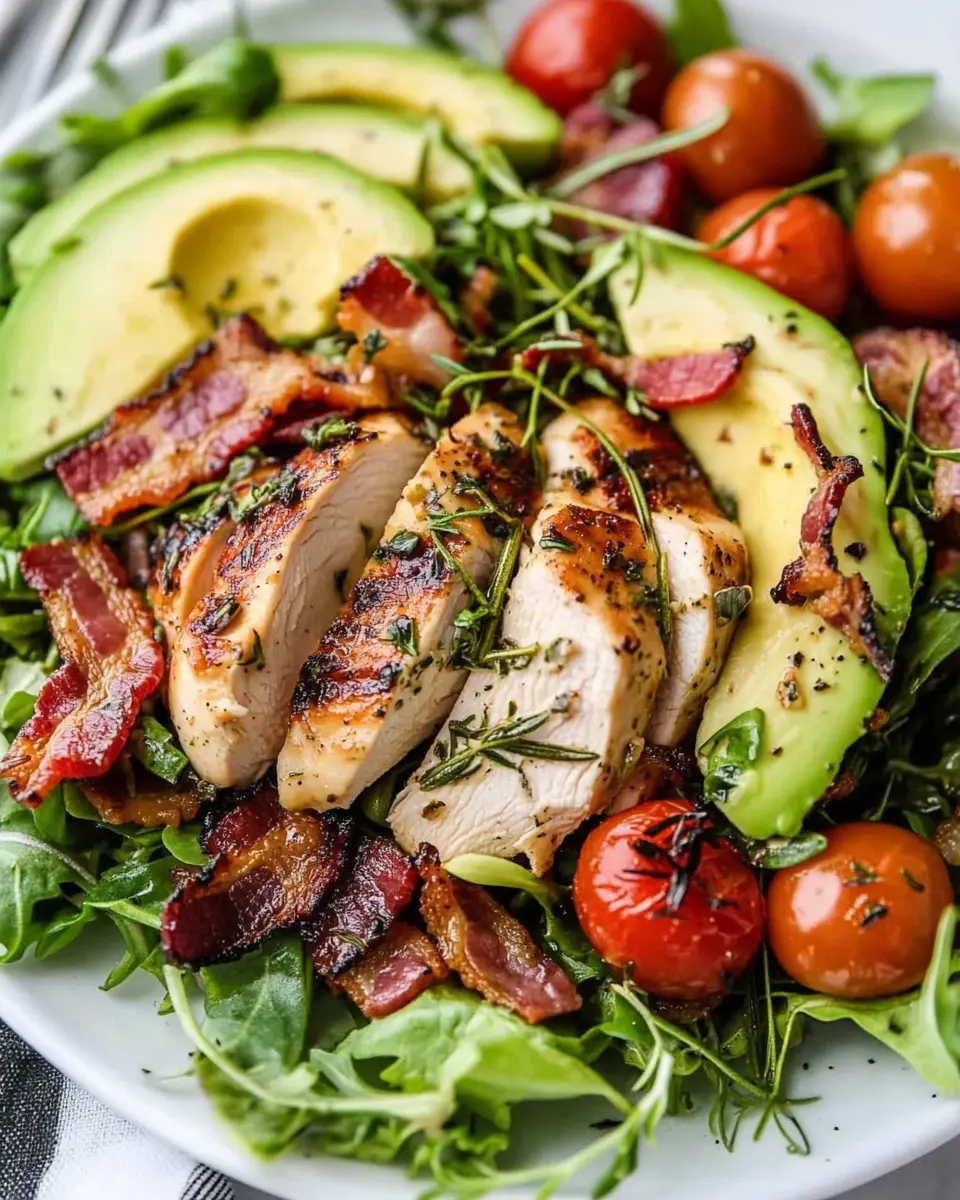Ensalada de Pollo al Romero, Tocino y Aguacate First Image First Image