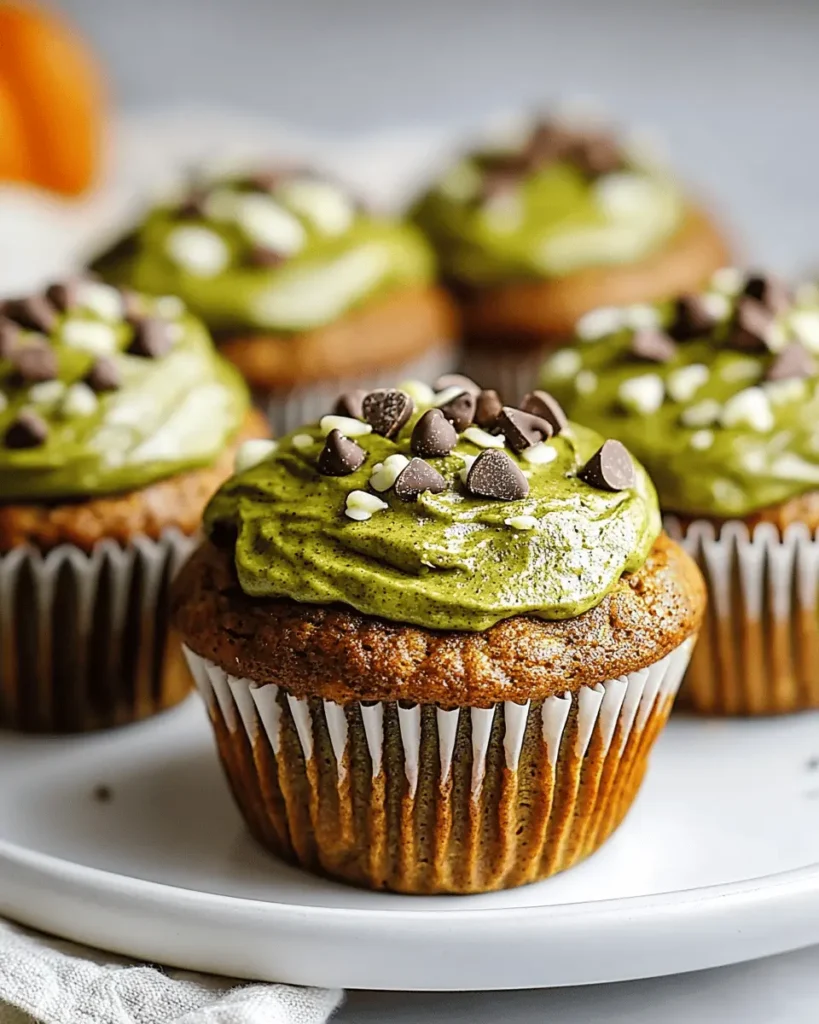 Muffins de Calabaza con Chocolate Blanco y Matcha First Image First Image