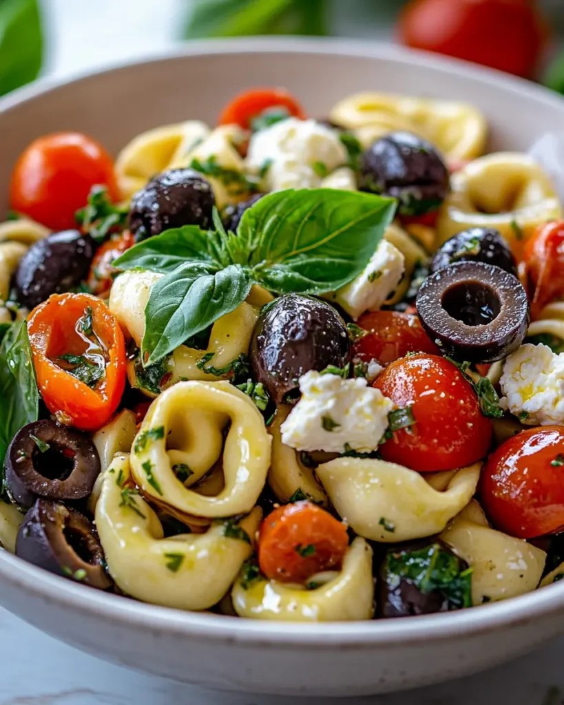 Ensalada de Tortellini con Aceitunas y Queso First Image First Image