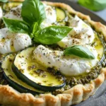 Tarta Crujiente de Calabacín, Pesto y Burrata First Image First Image