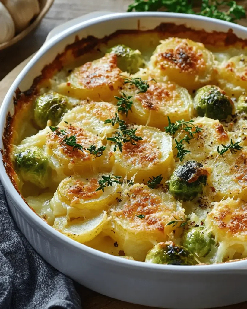 Gratinado Cremoso de Papas y Coles de Bruselas First Image First Image