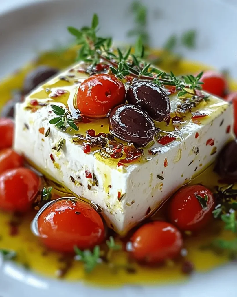 Feta al horno con tomates cherry y aceitunas Kalamata First Image First Image