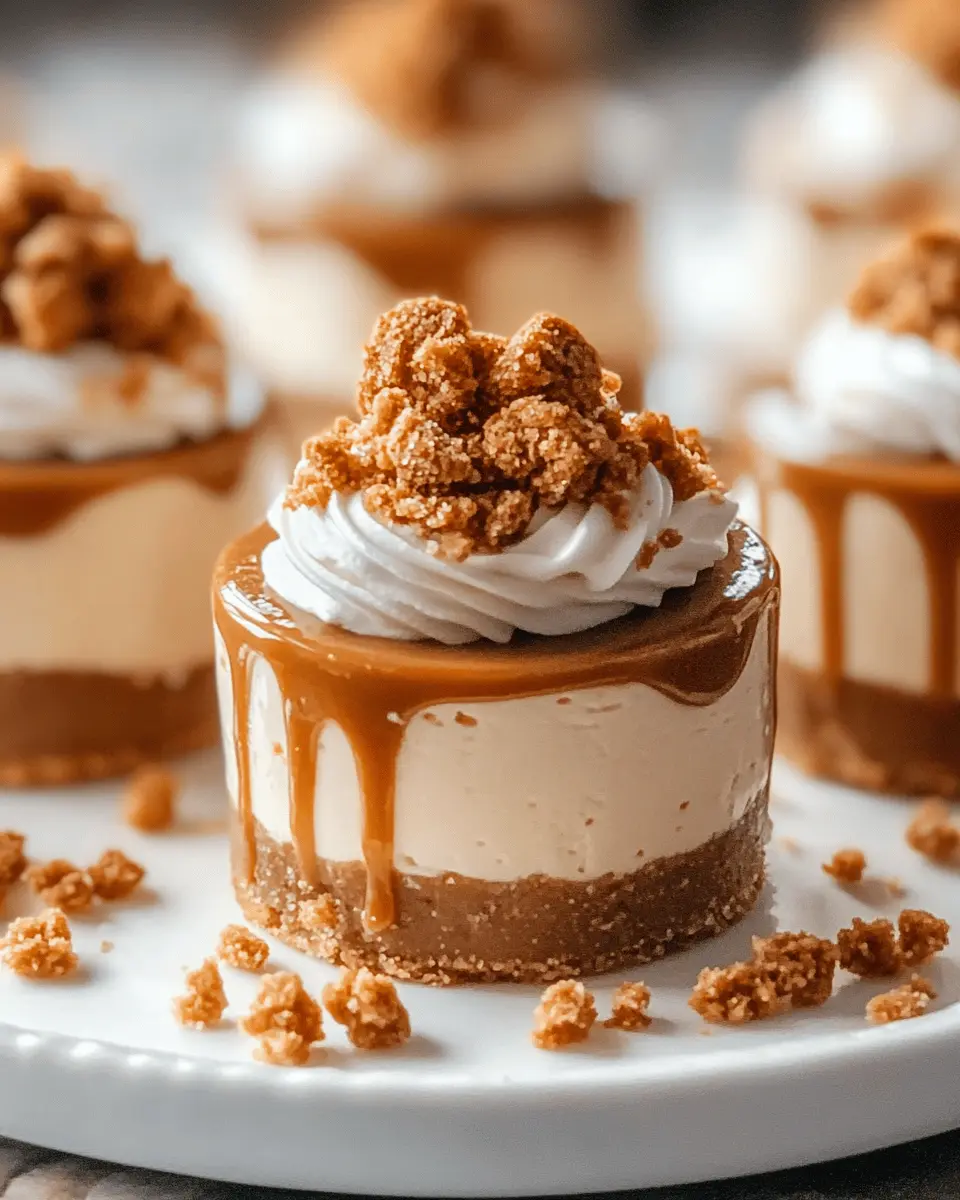 Mini Cheesecakes de Biscoff Sin Hornear First Image First Image