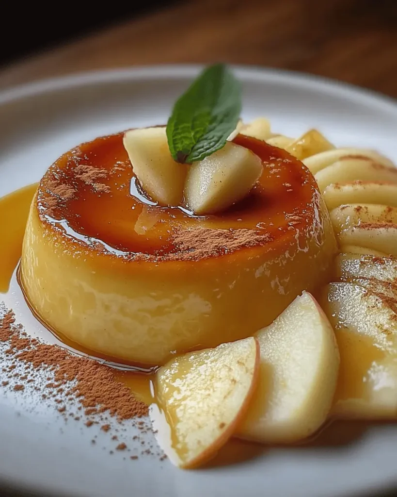 Flan de manzana suave y ligero First Image First Image