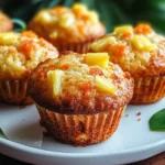 Muffins de piña y zanahoria hawaianos First Image First Image