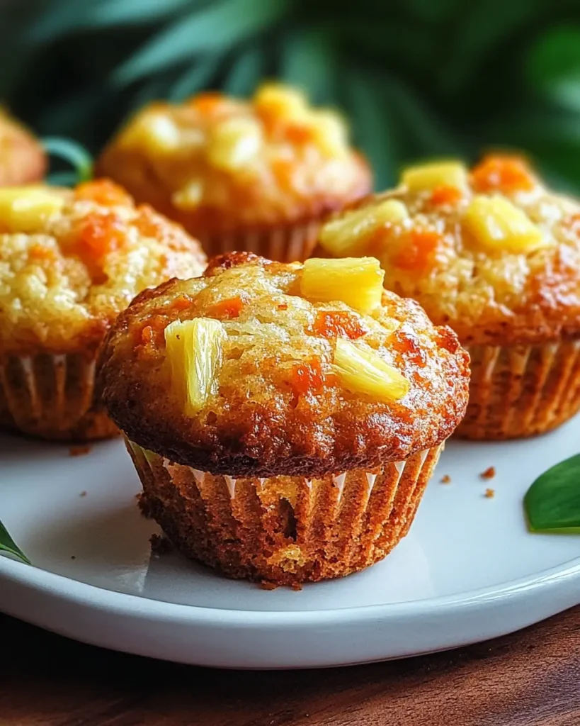 Muffins de piña y zanahoria hawaianos First Image First Image