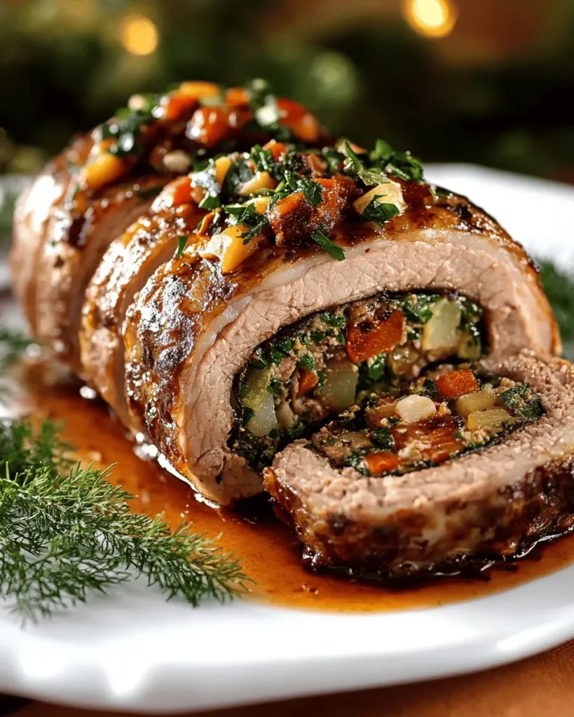 Rollo de Carne Festivo Relleno First Image First Image