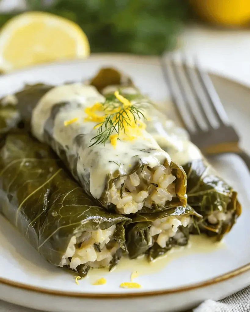 Dolmades Griegos con Salsa Avgolemono First Image First Image