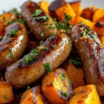 Salchichas con Batatas en Salsa de Ajo y Miel First Image First Image