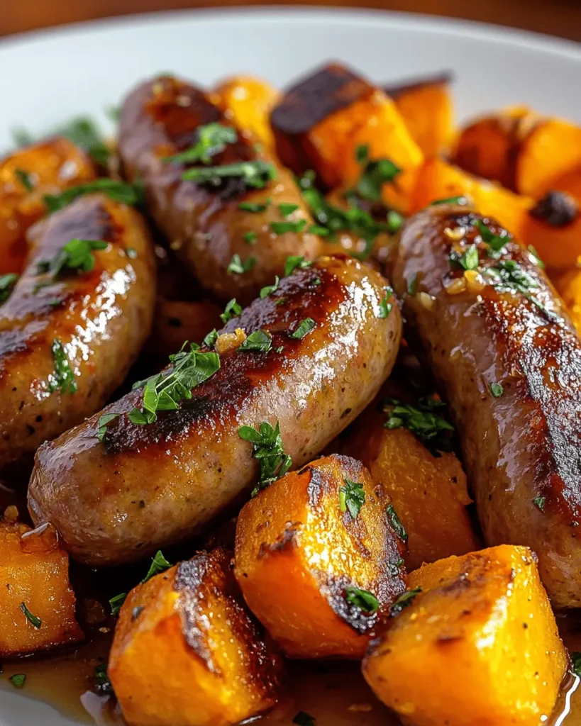 Salchichas con Batatas en Salsa de Ajo y Miel First Image First Image