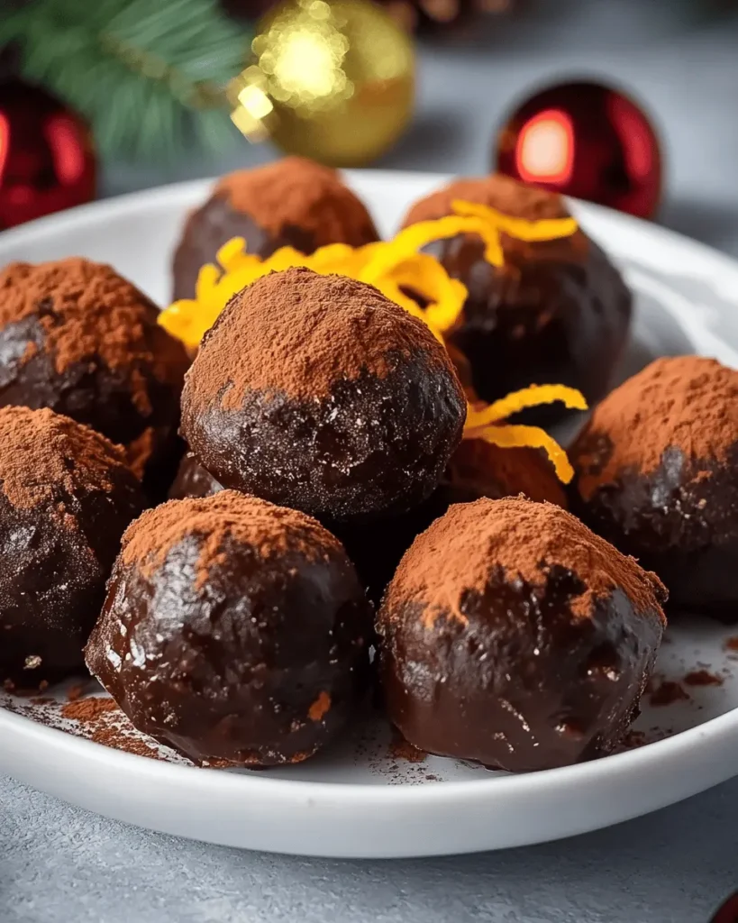 Trufas de Chocolate y Naranja Navideñas First Image First Image