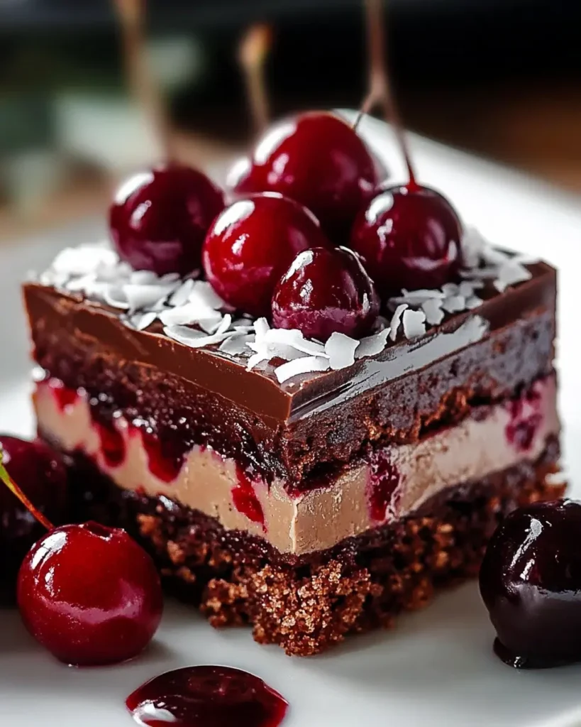 Barras Mágicas de Chocolate y Cereza